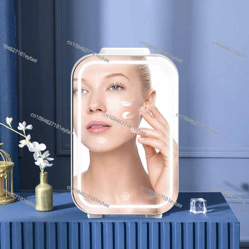 Skin care and beauty small refrigerator, mask, perfume, special mini mirror LED light for refrigeration and preservation