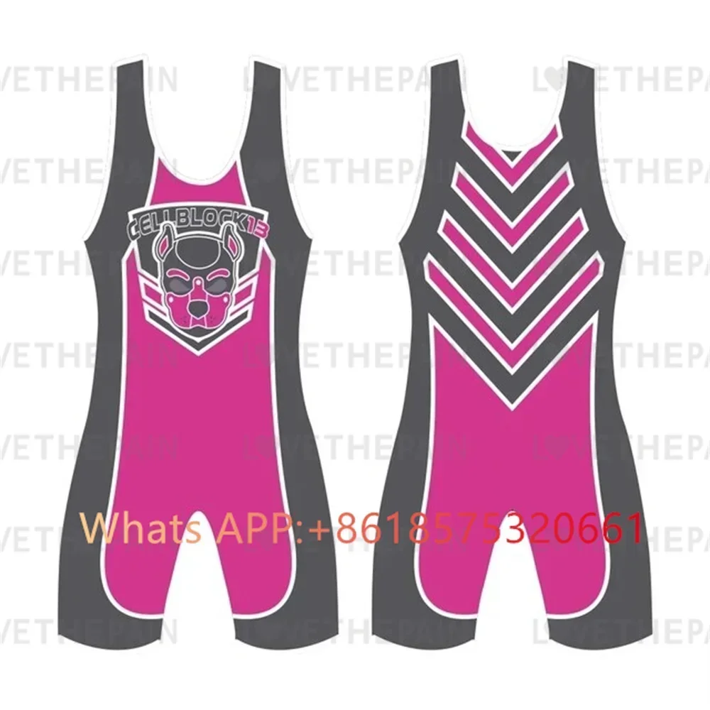 Kennel Club CB13 Men's Wrestling Fight Singlets One-Piece Powerlifting Sleeveless Gym Sport Sexyman Clothing Fitness Clothing