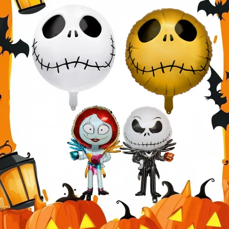 

Halloween Foil Balloon Set The Nightmare Before Christmas Jack Skellington Balloons Birthday Theme Party Decoration