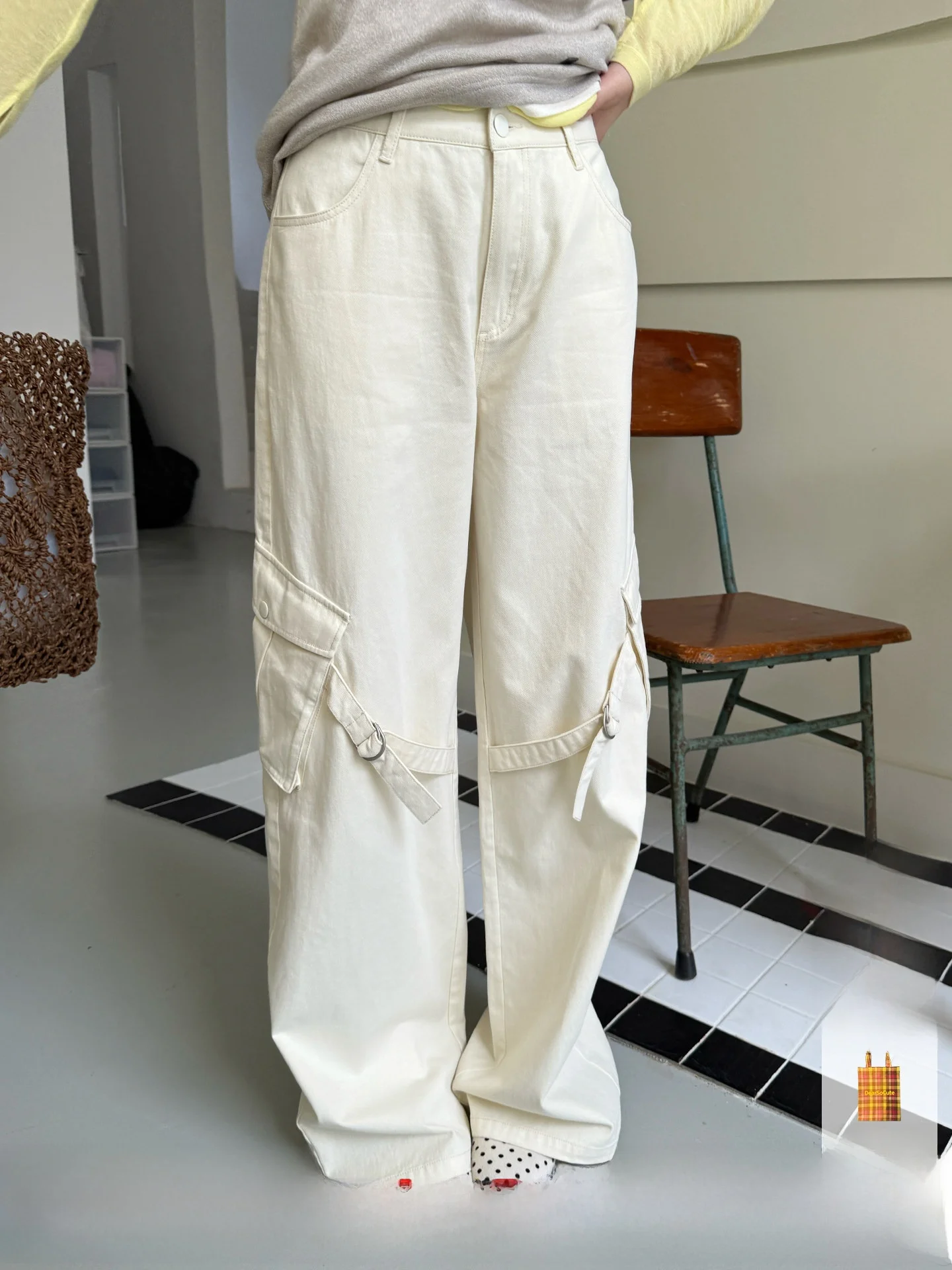 

Oaeal Брюки для спецодежды Бренд 5E IF DEARSOCUTE Магазин ручной работы Женские свободные прямые джинсы с талией