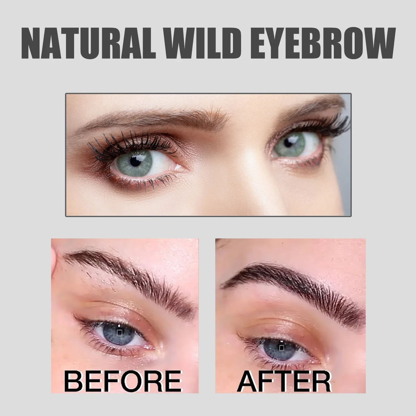 كريم Eelhoe Tear and Pull Eyebrow مقاوم للماء ومقاوم للعرق وليس من السهل تلطيخ كريم الحواجب البري ثلاثي الأبعاد