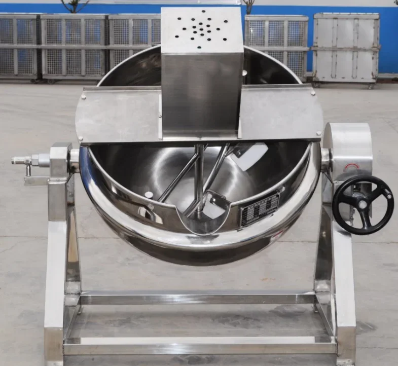 Custom 300L Tilted Stainless Steel Electric Steam Heater Jacket Cooking Kettle with Agitator