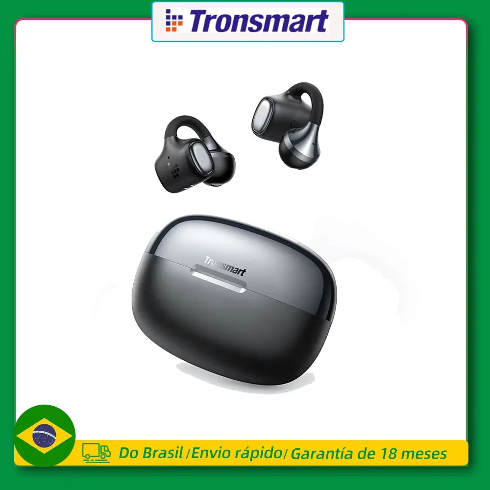 Fones de Ouvido Tronsmart OpenFly Clip 2 Bluetooth com Tecnologia Open Ear, Hi-Res LDAC, BT 6.0, 32 Horas de Reprodução, Melhor Escolha 2026 para Esportes