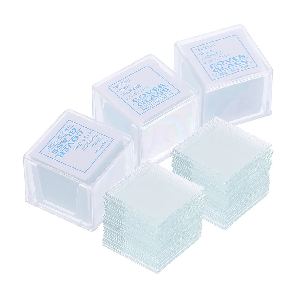 

500Pcs Glass Microscope Slides Durable Consumable for Education Lab Accurate Specimen Observation Cover Glasses