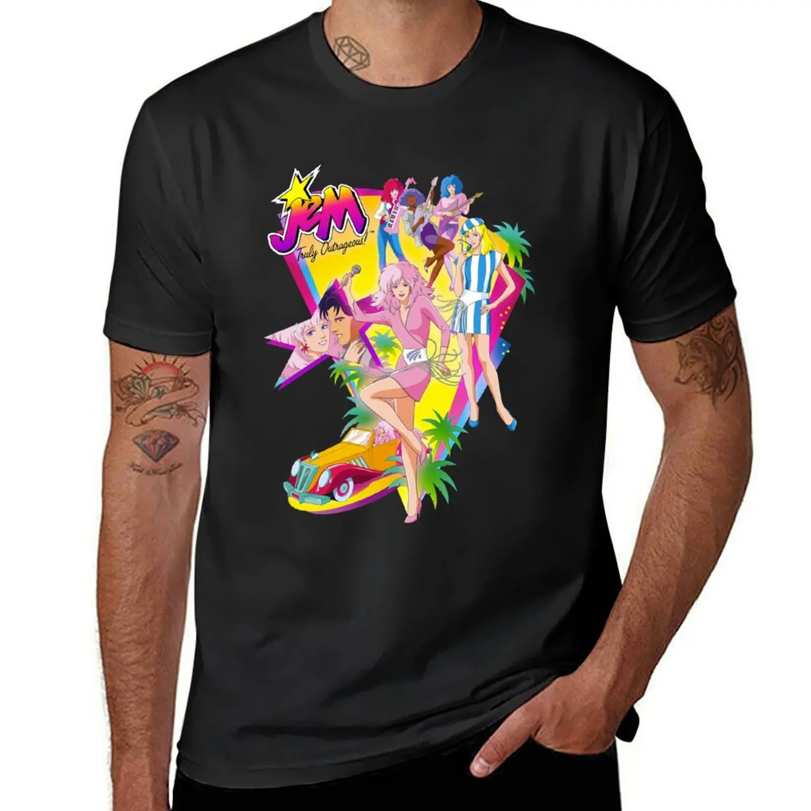 

Jem and the holograms T-Shirt summer shirt graphic t shirts anime clothes vintage t shirts Men's cotton t-shirt
