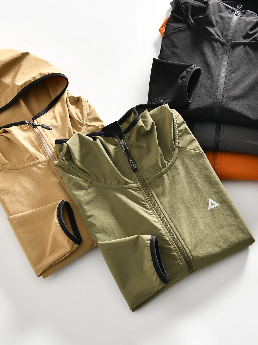 

Men's Spring Thin Outdoor Casual Hooded Jacket Breathable Waterproof ODM Order Fashion Urban Style Long Sleeve Zipper Closure
