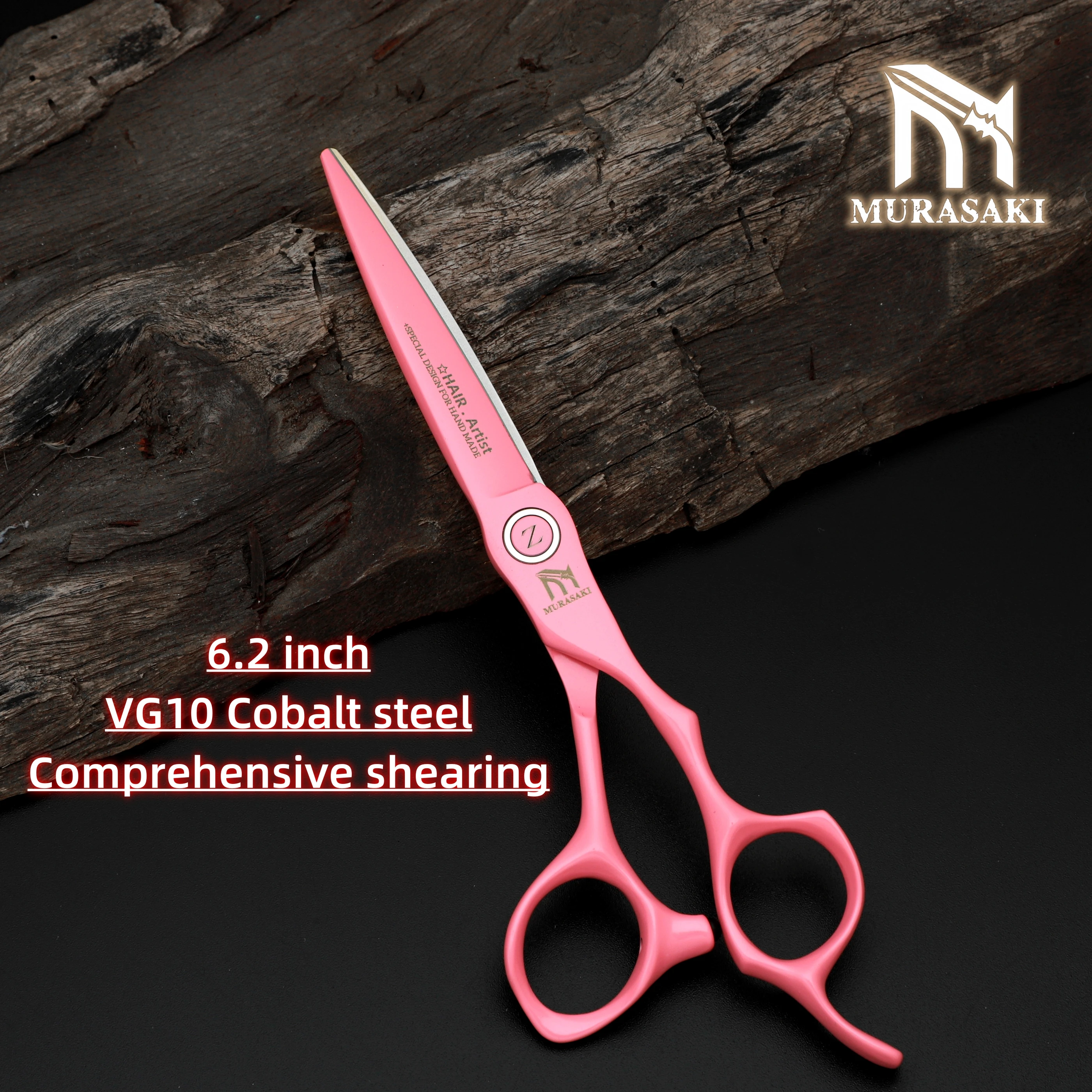 MURASAKI VG10 Stahl Friseurscheren, 6,0 Zoll Effilierscheren, Ergonomisches Design Haarschneidewerkzeuge, Sehr Scharf und Langlebig – Detail 14