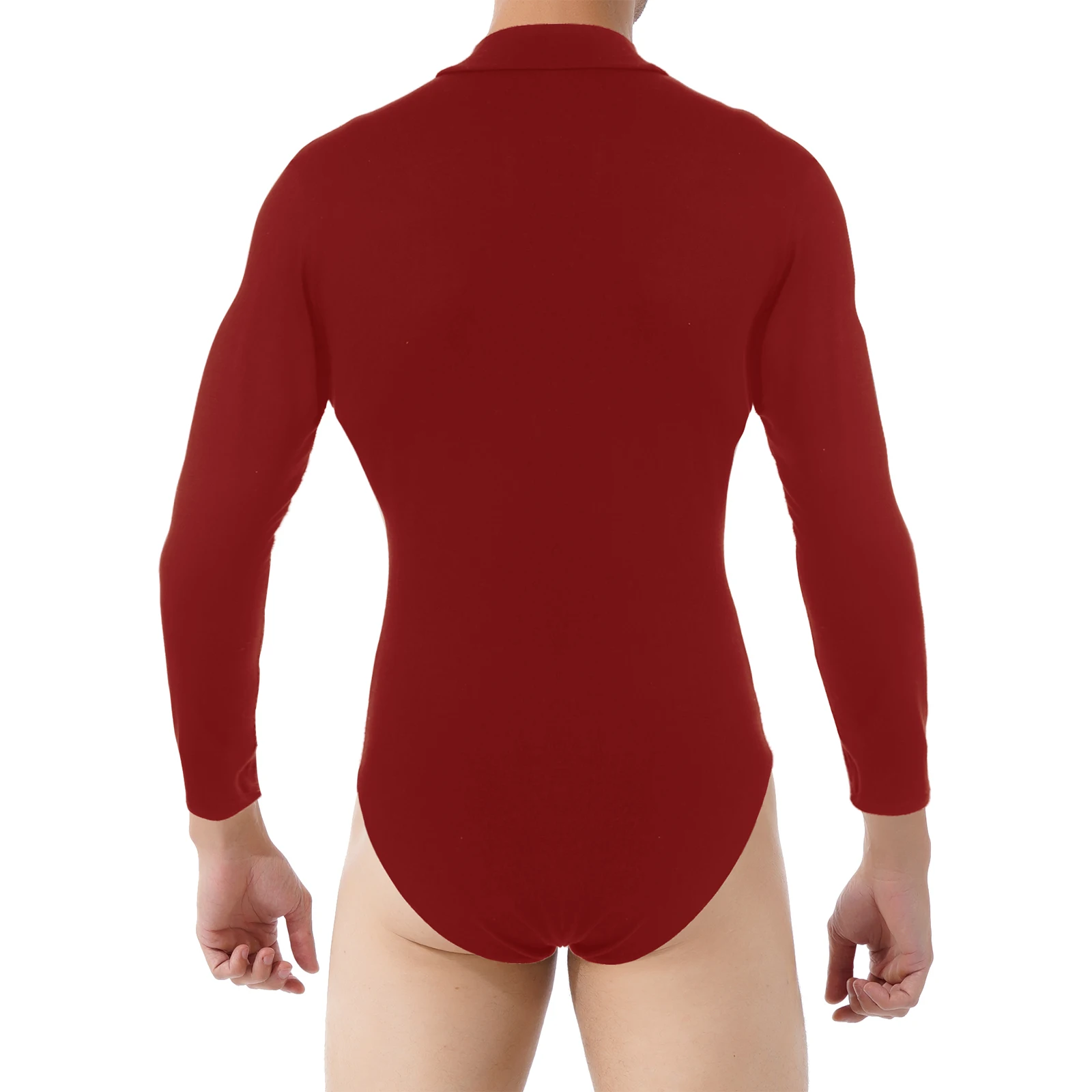 Men Long Sleeve Bodysuit One-Piece Undershirt Male Casual  Fitness Rompers Fashion Streetwear Sexy Leotard Romper Party Clubwear