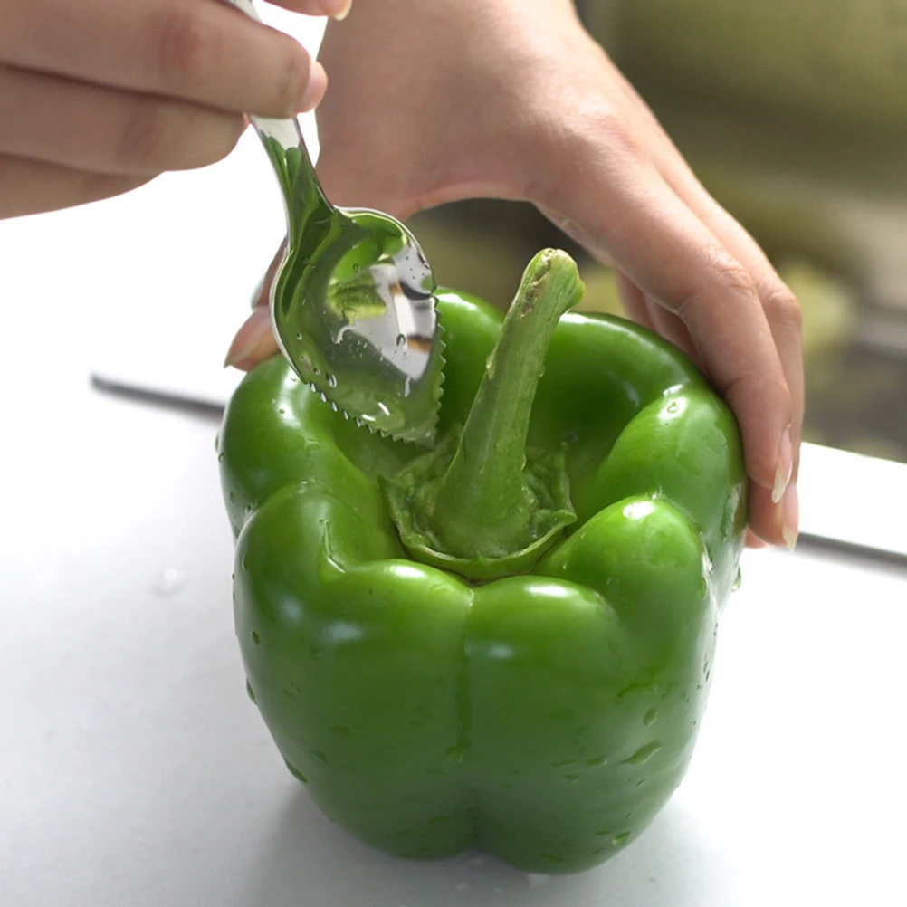 Small Stainless Steel Slurry Kitchen Tools Double Head Baking Silver Multifunctional Digging Spoon