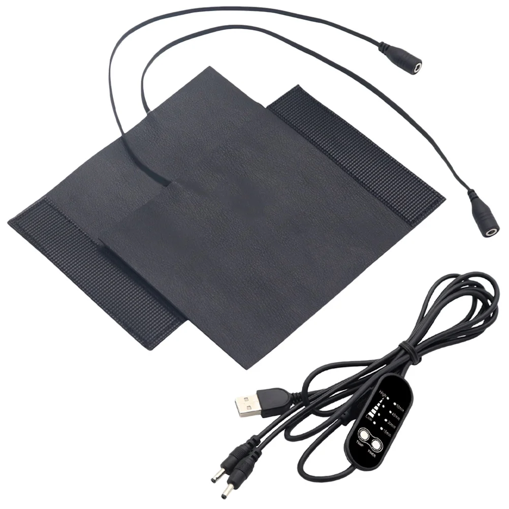 

2Pcs Motorcycle USB Heated Handlebar Grips PU Heated Motorcycle Grip Covers Four-Level Temperature Adjustable Timer