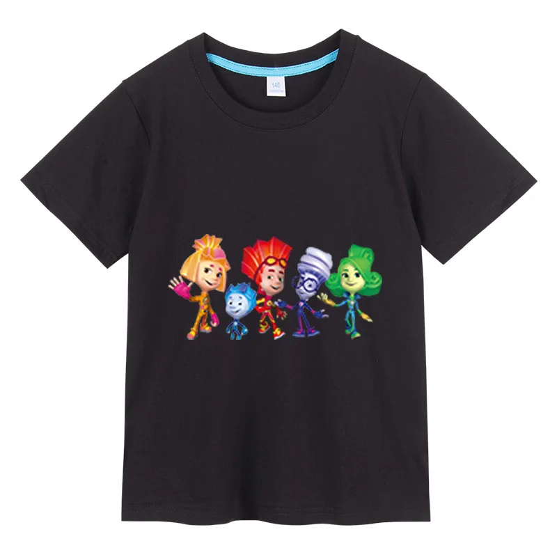 Russian Cartoon The Fixies T-Shirt Summer Cotton 100% Children Clothing Tops Casual Boys Girls Short Sleeves T-Shirts