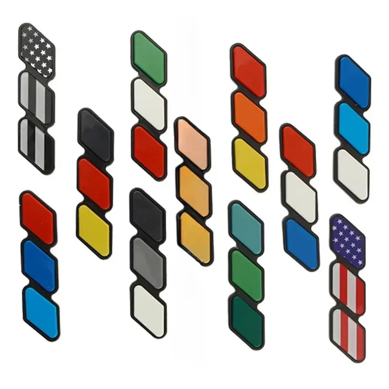 3 Colors Grille Badge Emblem For Toyota Tacoma Tundra 4Runner TRD Highlande Rav4 CHR Strip Air Inlet Auto Car Accessories