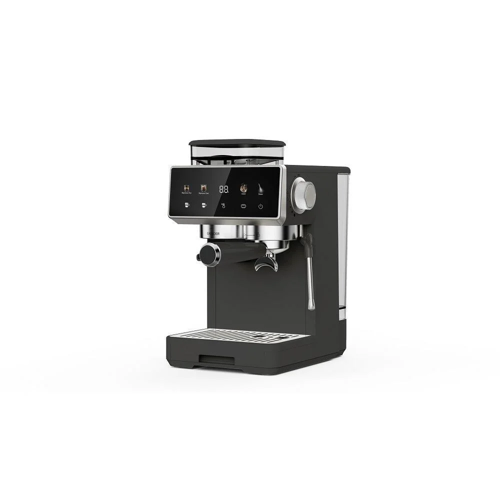 Touchscreen Coffee Machine with Grinder 2-in-1 Fresh Bean to Cup Brewer 12-Cup Capacity Stainless Steel Home Office