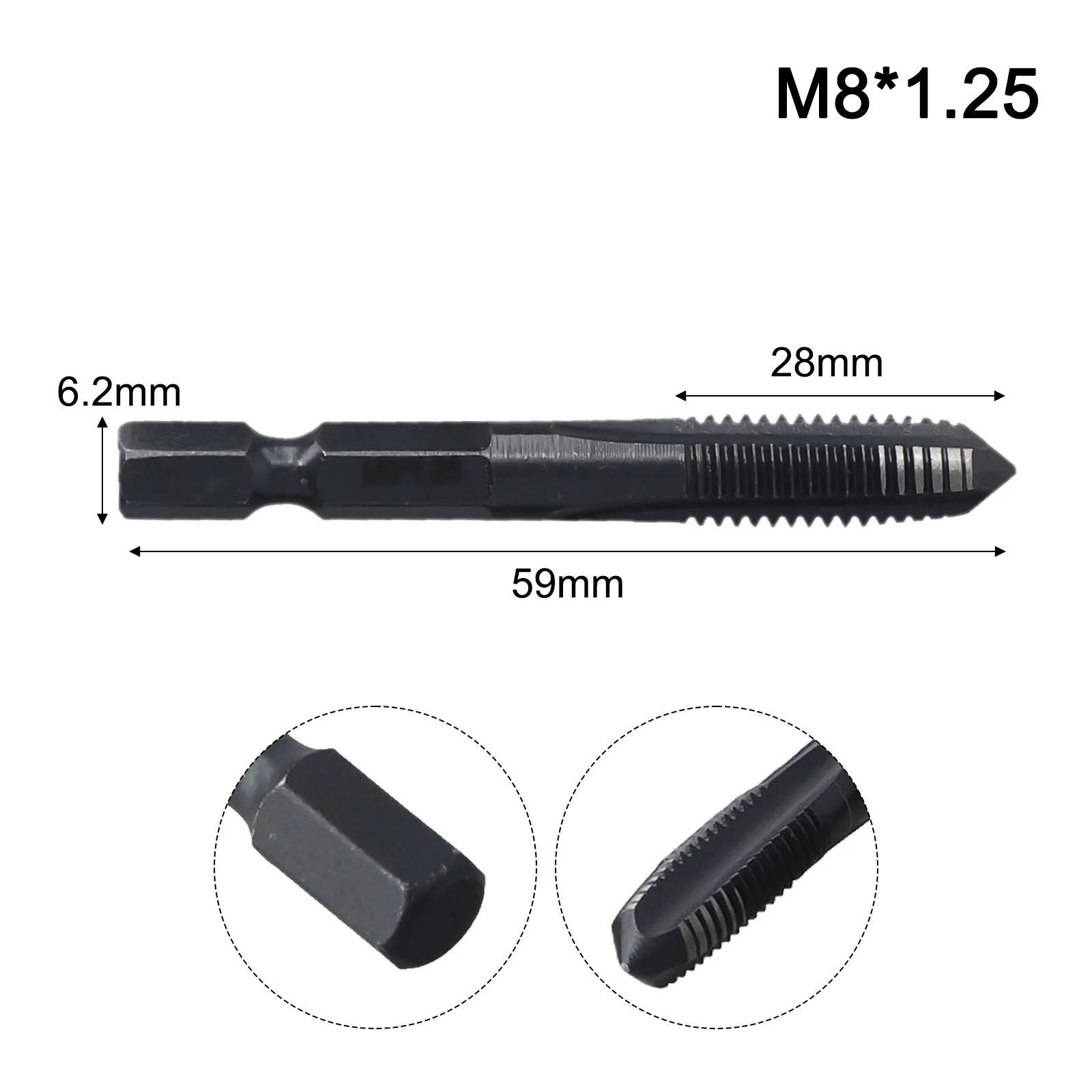 

For DIY Projects M10 HSS Metric Tap Metalworking Taps Chip Clearing Process For Bench Drill Use For Bench Drill