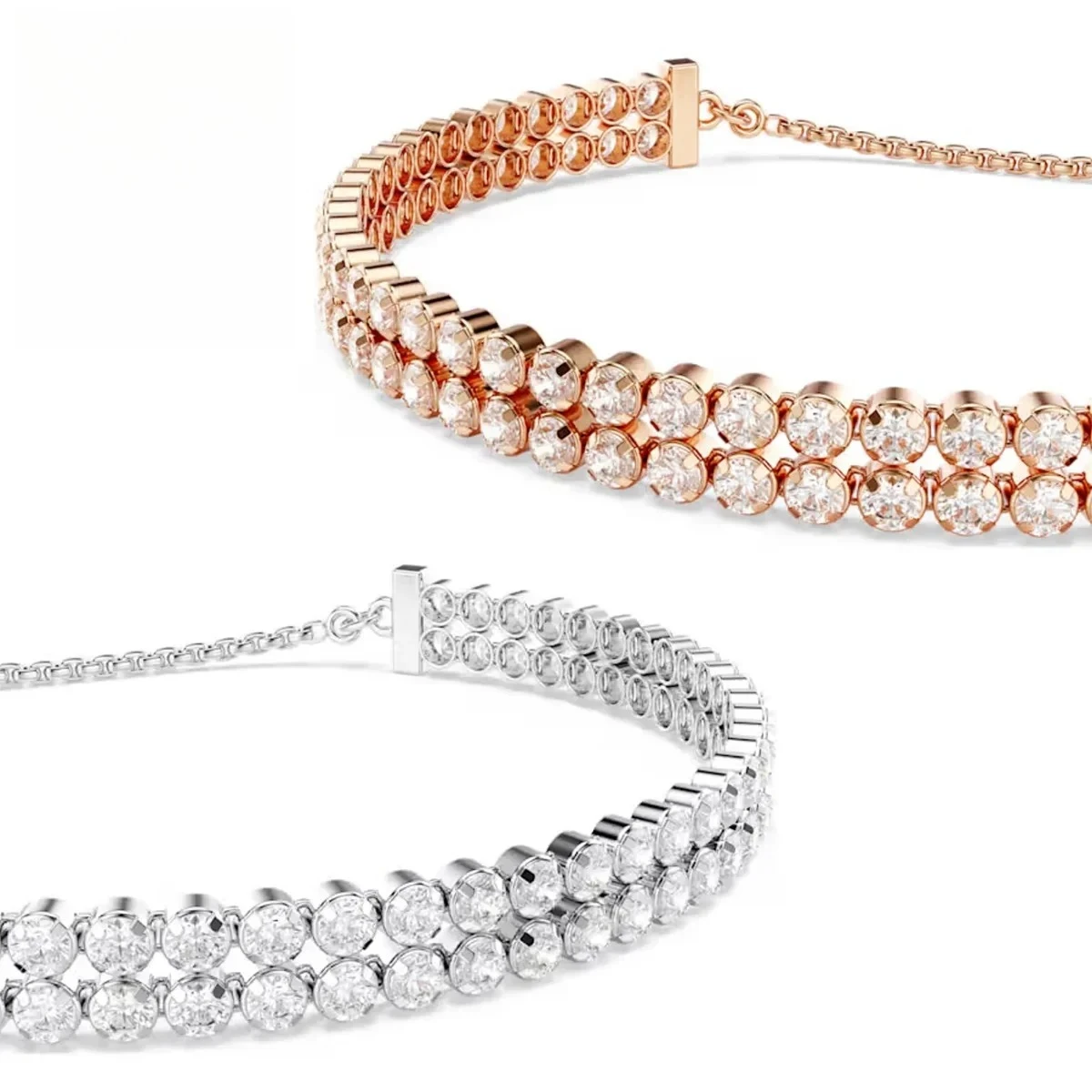 

Fashionable Luxury S925 Center Zircon Bracelet Upward Style, High End, Party, Workplace, Daily Versatile Jewelry - Birthday Gift