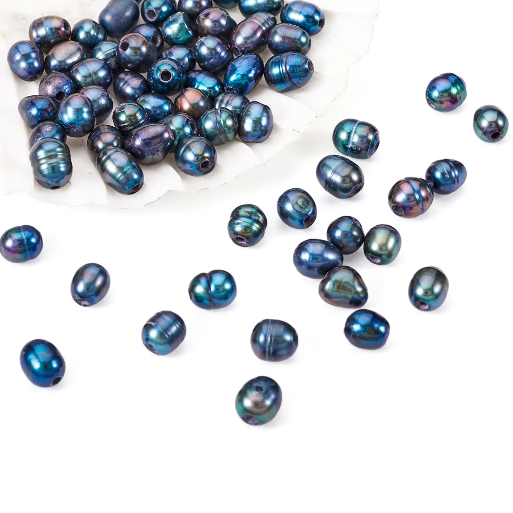 100pcs Oval Seashell Color Natural Cultured Freshwater Pearl Beads For Women Bride Wedding Jewelry Necklace Bracelet DIY Making