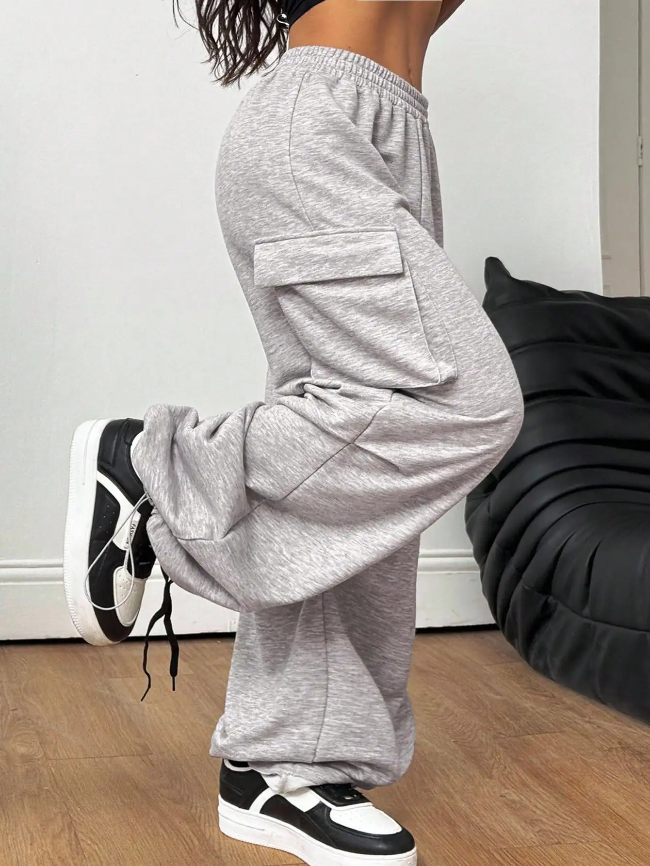 

Унисекс-джоггеры с широкими штанинами и эластичным поясом, свободные спортивные брюки для активного отдыха