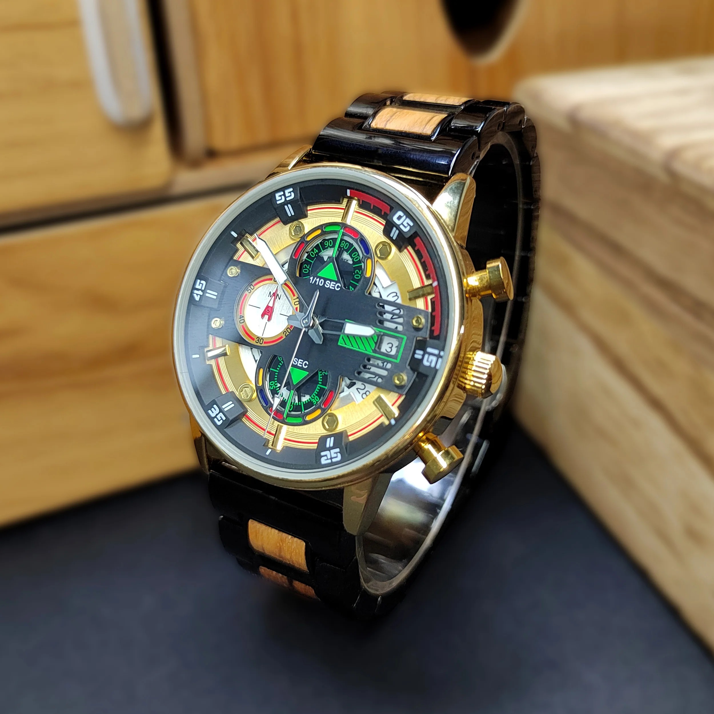 Wood Watch for Men Luxury Watch Unique Designs Timepieces Chronograph Ckock Men's Wooden Wrist Wacthes Gift Drop Shipping