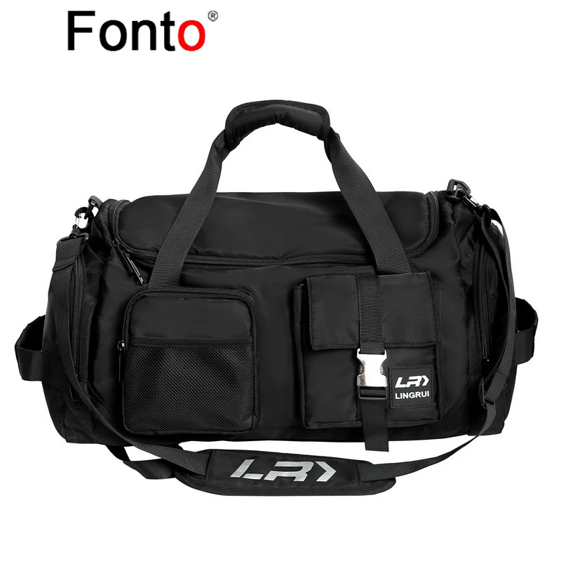 Fonto Travel Bag Men's Large Capacity Independent Shoes Leisure Simple Sports Fitness Backpack