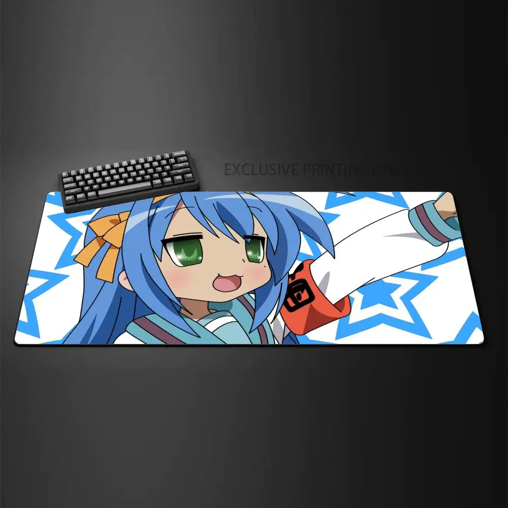 Konata Izumi Anime Kawaii Mousepad Cute Keyboard Office Large Desktop Mouse Pad Game Non Slip Playmat Custom HD Rubber Table Mat