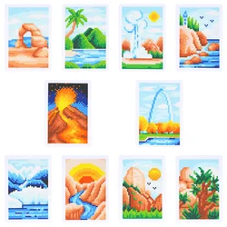 Momoart DIY Diamond Painting Mountain Landscape New Collection Rhinestone Pictures Kits Mosaic Seaside Home Decor