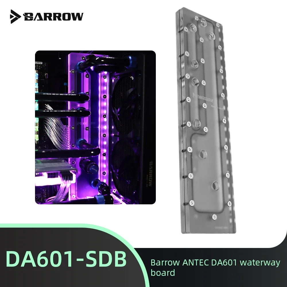 Barrow Distroplate-chasis para ANTEC DA601, sistema de refrigeración por agua, DA601-SDB para PC Gaming, 5V, 3 pines, tablero de vía fluvial