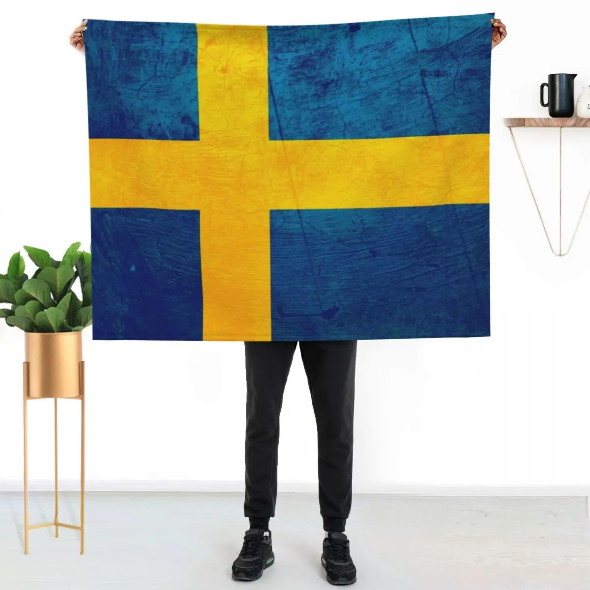Old Classic swedish Flag Sweden Throw Blanket Polar Extra Large Throw sofa bed Sofa Hair Decorative Sofas Blankets