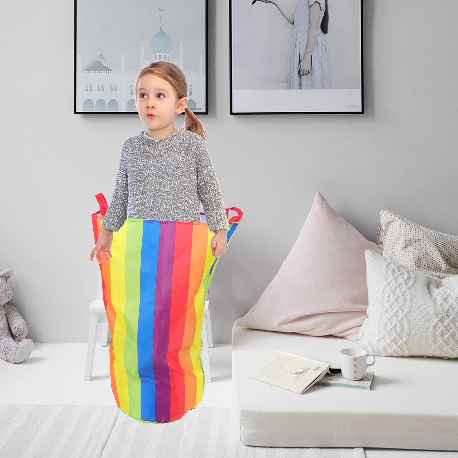 

Jumping Bag Kids Race Toy Oxford Cloth Outdoor Game Prop Children Sports Potato Sack Toddler Entertainment Bright Design