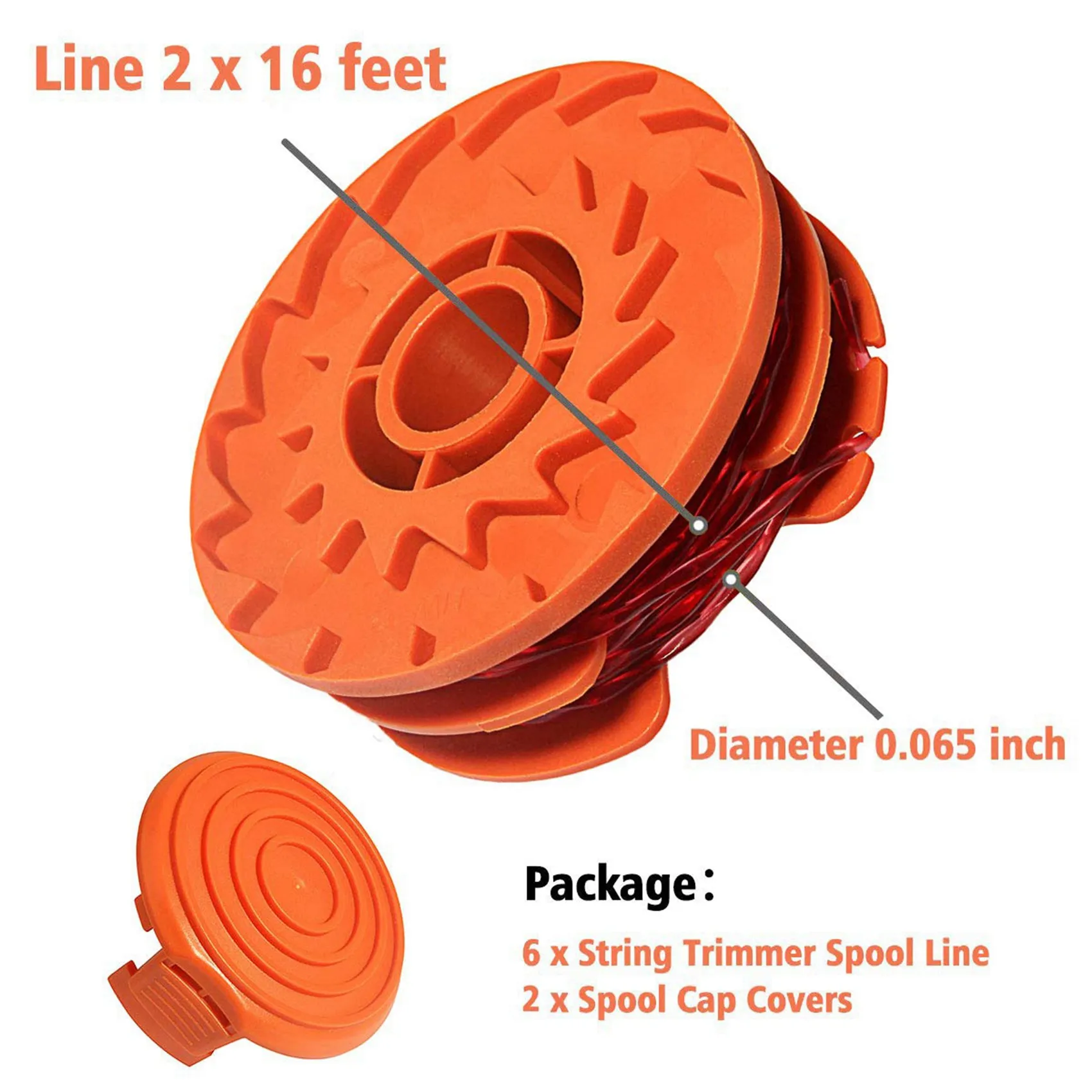 

Сменные катушки для триммера Worx WA0007 WG116 WG119, 18 шт., для газонокосилок и кромкорезов, запасные части для автоматической подачи лески