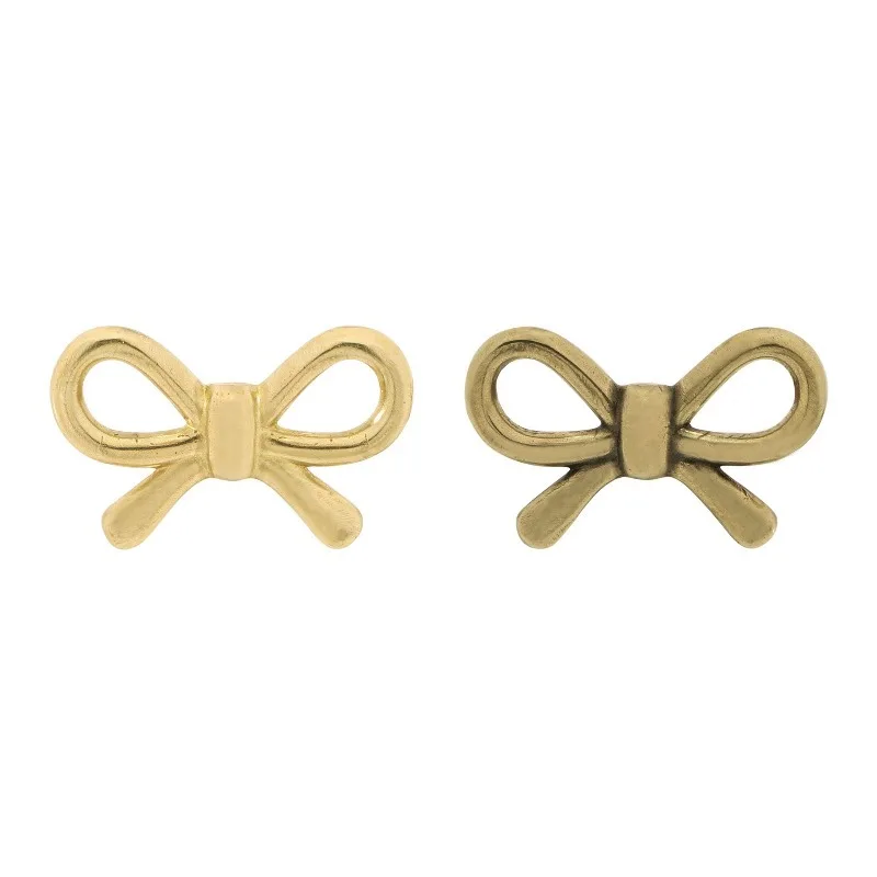 Brass Bow Pull, Decor Copper Hook for Nightstand & Wall Display