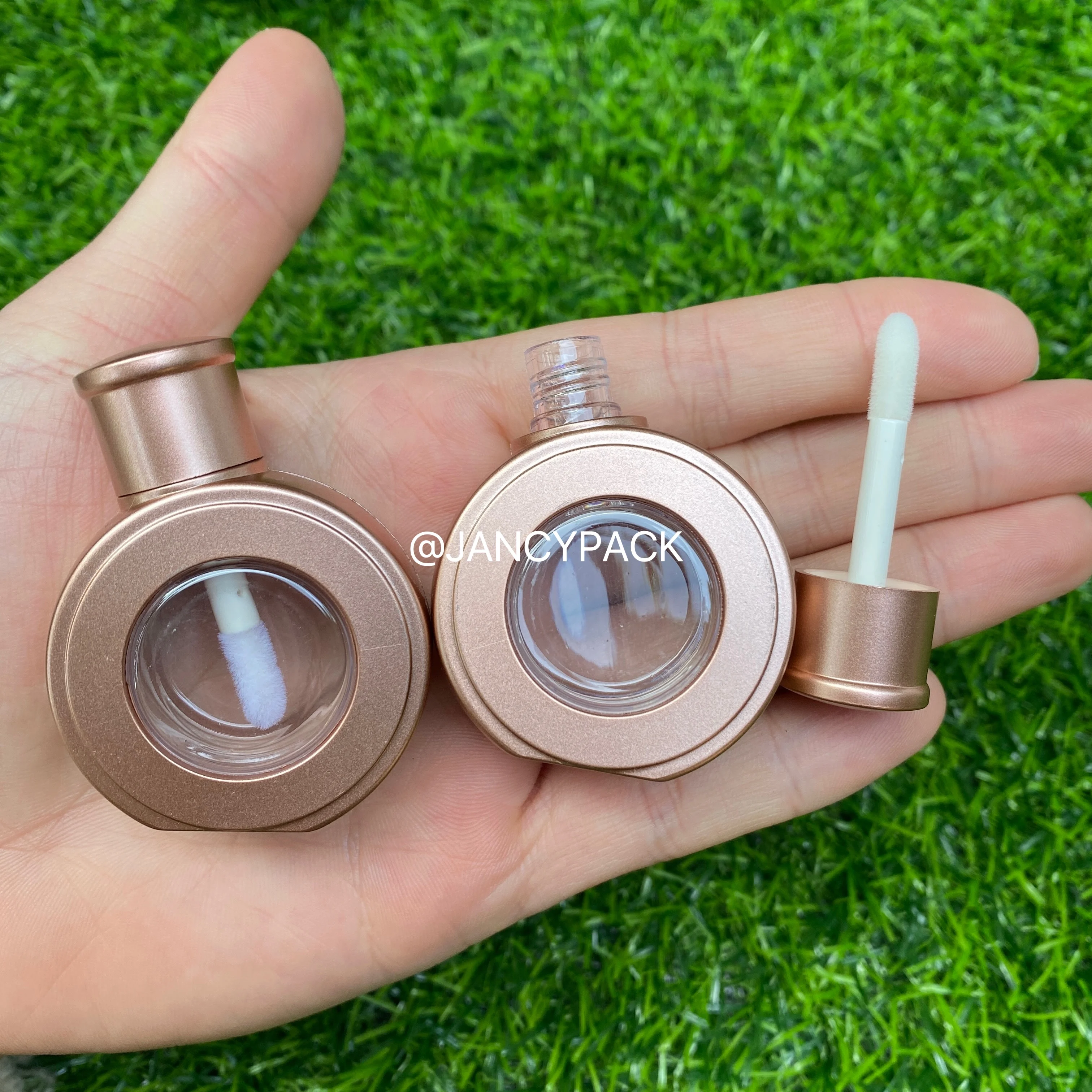 

6ml Empty Wine Lip Gloss Tube Round Lip Balm Bottle DIY Matte Rose Glod Container Portable Bottles Lipgloss Tubes Custom Logo