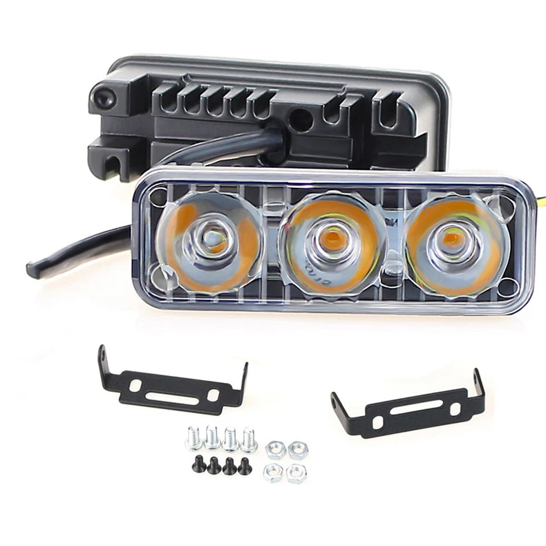 

1pc Car LED DRL LED Daytime Running Light 12V White 6000k Car High Power Day Lights DC Lens Fog Lamps Car Lights Accrssory