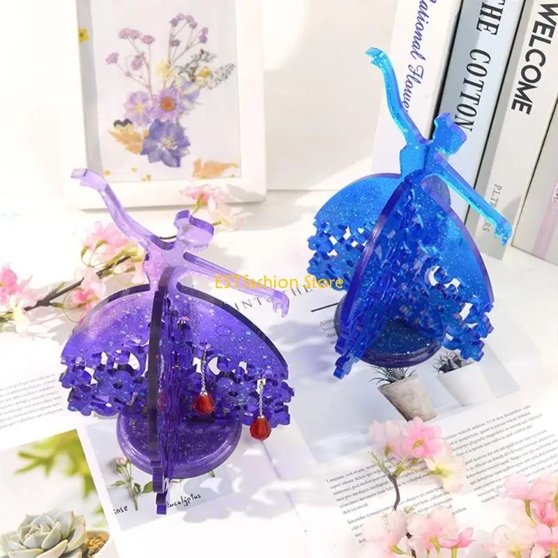 Y5GC Dancing Girl Mold Pendant Resin Silicone Epoxy Resin Mold Craft