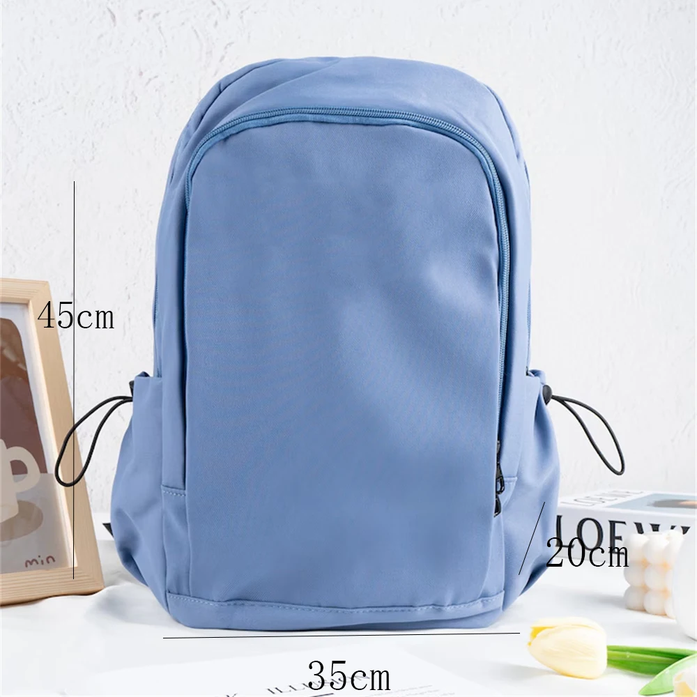 Ransel siswa sekolah menengah, ransel sederhana dipersonalisasi, bordir nama anak laki-laki dan perempuan bepergian, hadiah kustom, tas nilon