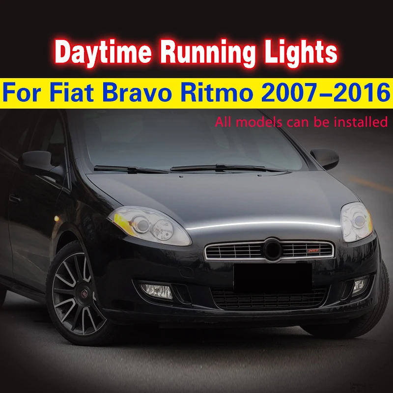 

Car Fog Light LED DRL Daytime Running Light For Fiat Bravo Ritmo 2007-2016 Flexible Decorative Atmosphere Lamps Ambient Lights