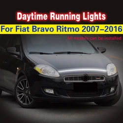Car Fog Light LED DRL Daytime Running Light For Fiat Bravo Ritmo 2007-2016 Flexible Decorative Atmosphere Lamps Ambient Lights