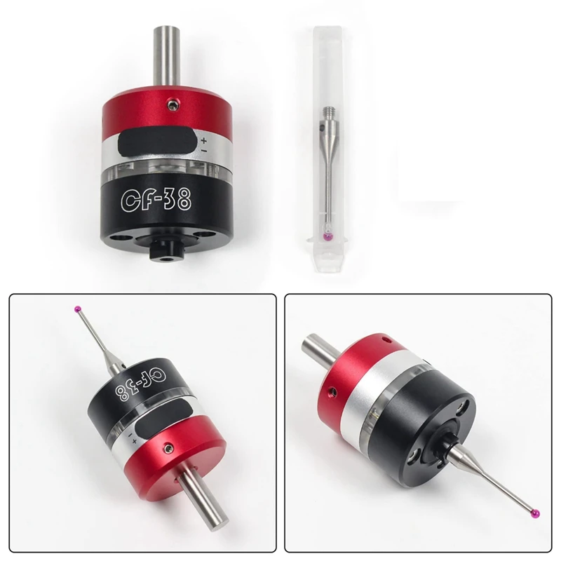 CF-38 3D Trigger Edge Finder To Find Machining Center,CNC Milling Machine 3D Touch Probe Three-Coordinate Easy To Use Black+Red