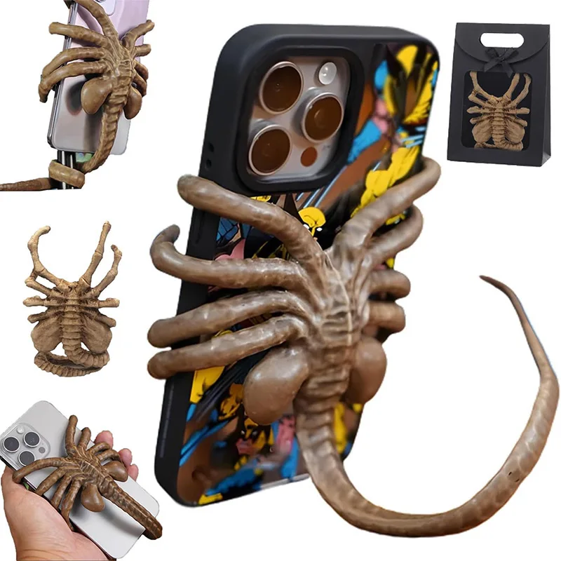 Science Fiction Thriller Movie Facehugger Phone Holder Halloween Horror Atmosphere Decoration Props Adjustable Car Phone Holder