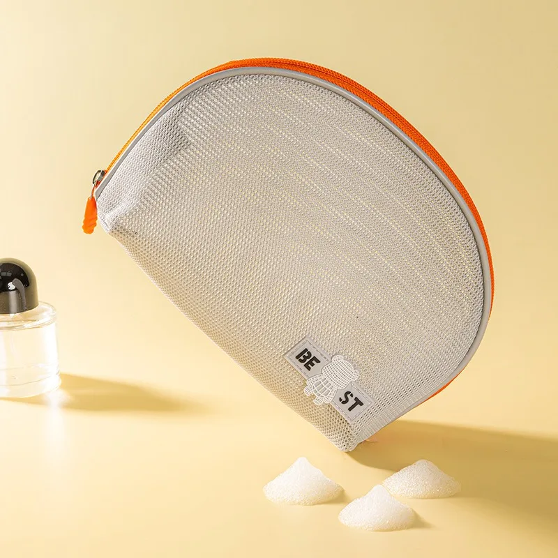 حقيبة مستحضرات التجميل الشبكية الجديدة ذات سعة كبيرة حقيبة أدوات الزينة مخزن للمكياج بسحاب منظم الشاطئ للسفر في الهواء الطلق متجر kecolie