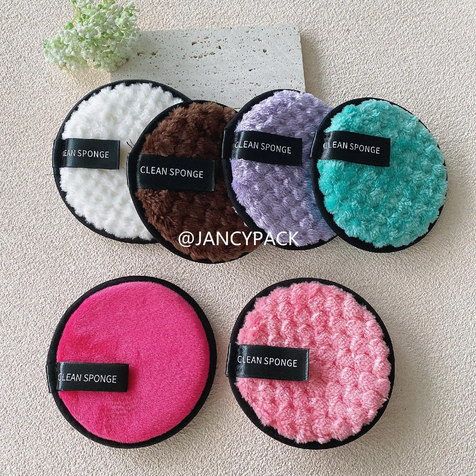 10 szt. Zmywalnych płatków do demakijażu, płatki do ciała i twarzy wielokrotnego użytku, kolorowe płatki z mikrofibry do usuwania makijażu, gąbeczki.