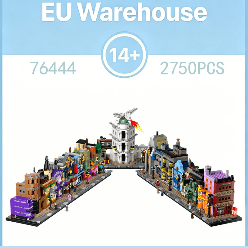 2750 Teile Zaubererläden-Bausteine, kompatibel mit Set 76444, Geburtstags- und Weihnachtsgeschenke für Erwachsene