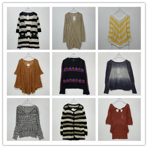 

Handmade Vintage Hollow out Knitted Sweater with Tassel Cape Sweet Stripe Pattern V-Ne Long Sve Loose Fit Summer Sweater