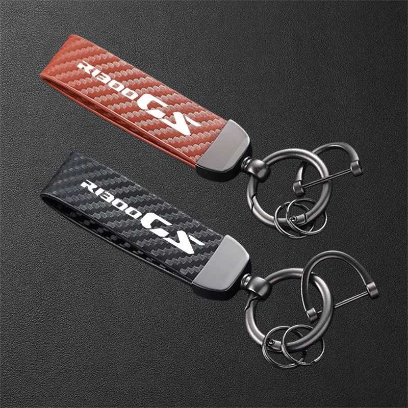 

Для BMW R1300GS R 1300 GS Adventure ADV GS1300 2023 2024 2025 2026 Брелок для ключей мотоцикла из текстурированной кожи с карбоновым волокном