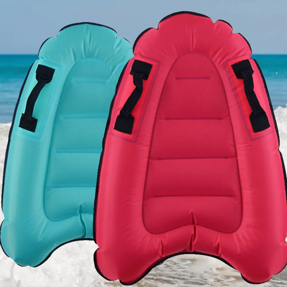 

Надувной плавающий матрас-шезлонг для бассейна, прочный, из экологичного ПВХ, с нескользящими ручками, розовый, с сумкой для переноски