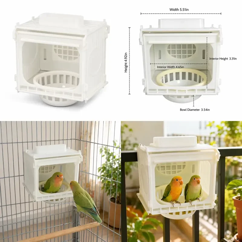 Eco Friendly Plastic Bird Nest Box for Budgerigars Parakeets Crows and Other Birds Suitable for Hatchery Houses