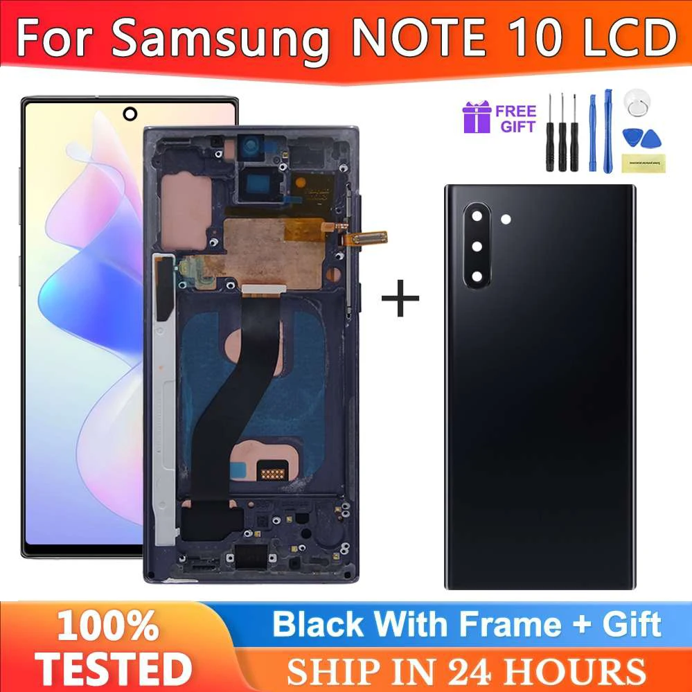 TFT LCD-scherm voor Samsung Galaxy Note10 N970F N970F/DS Display LCD-scherm met touchscreen Digitizer Vergadering Vervanging