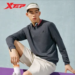 Xtep Hoodie Men New Style Keep Warm 2023 Winter  Sweatshirt Trendy Leisure Comfortable Tops 878329920350