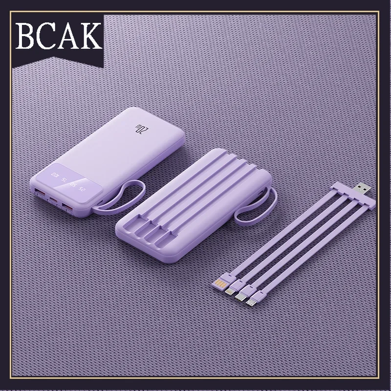 أحضر كابلك الخاص، بنك طاقة مريح بقدرة 20000 مللي أمبير في الساعة، مزود طاقة متنقل ذو سعة كبيرة وشحن سريع هدية BCAK لهاتف Iphone
