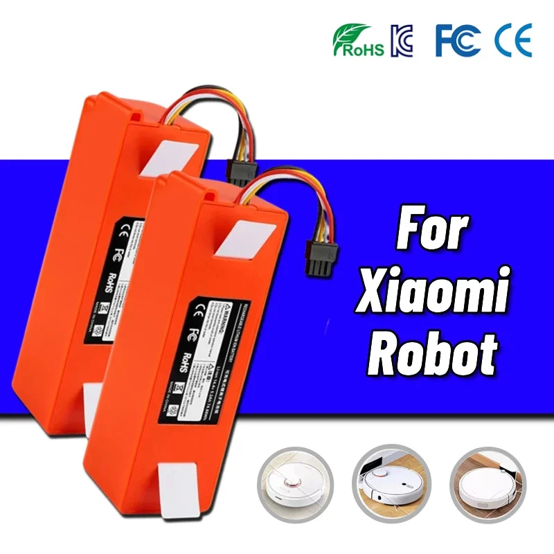 

For Xiaomi Robot Roborock S50 S51 S55 Accessory Spare Parts 14.4V Li-ion Battery with Capacity 12800mAh