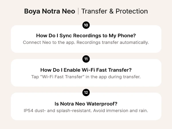 Boya Notra Neo Next-Gen KI-Notizbuch, KI-gesteuerter Sprachrekorder, MagSafe, Transkription, Zusammenfassung, Meetings, Anrufe, Zusammenfassung, App – Detail 21